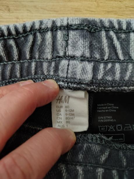 Tepláky, h&m,80