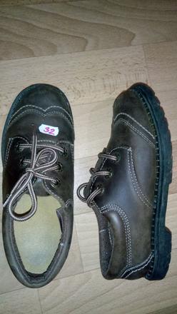 Kožené topánky nosené, veľkosť 32, 32