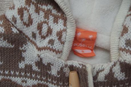 Pusblu pletená bunda, 86