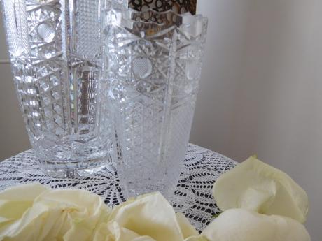 Veľká malá kryštálová váza -top top stav,, 