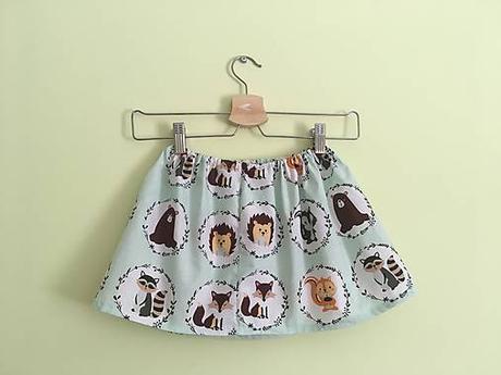 Handmade sukňa lesné zvieratká, 116