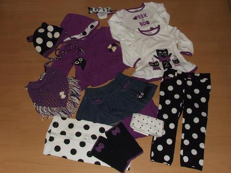 Bodkované nohavice a tričko peek boo, gymboree,92