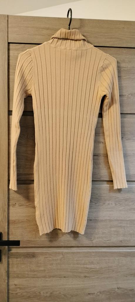 Rolákové šaty - farba camel xs/s, s