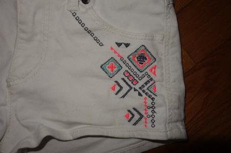 Vyšívané rifľové šortky, h&m,140