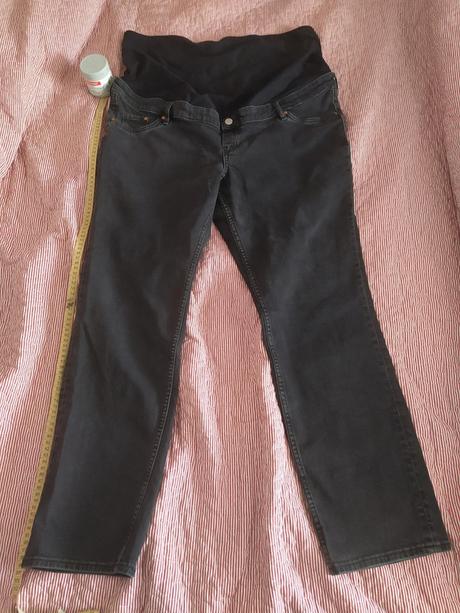 Čierne tehotenské rifle xl, h&m,xl
