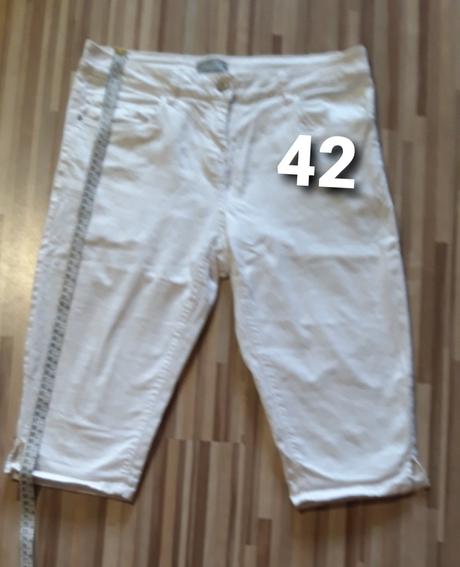 Biele tristvrtove nohavice 42, 42