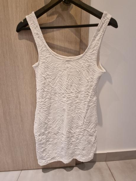 Nové biele šaty bershka, bershka,l