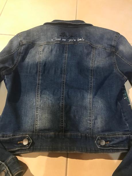 Riflová bunda - croptop dĺžka veľ.36, desigual,s