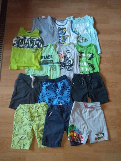 Letný balík oblečenia veľkosť 122, 122–134