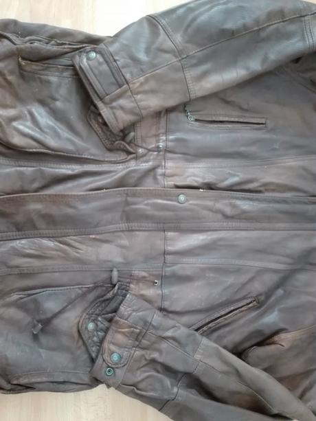 Retro kožená bunda, l