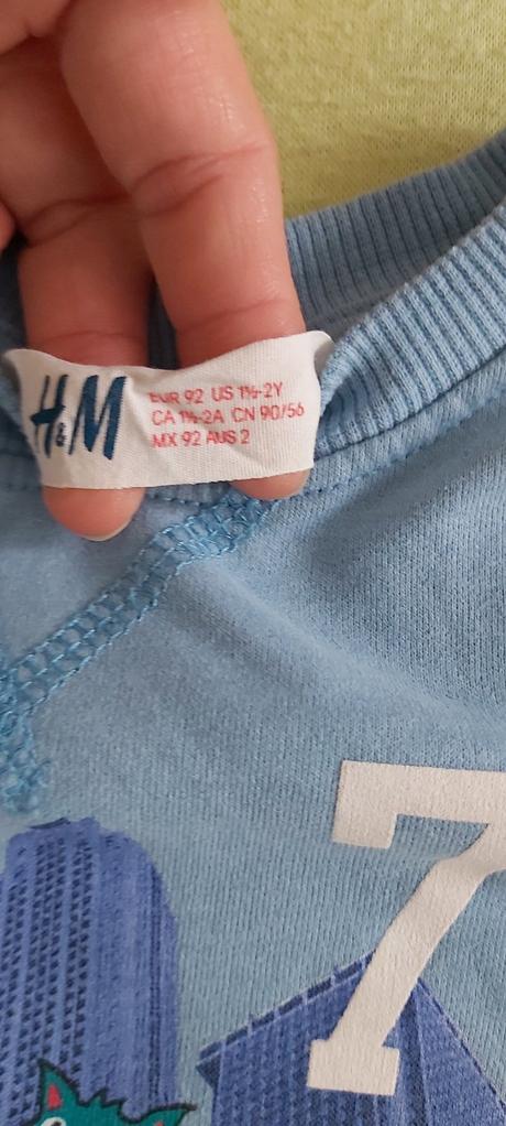 Mikina modrá "new york" h&m 92, h&m,92