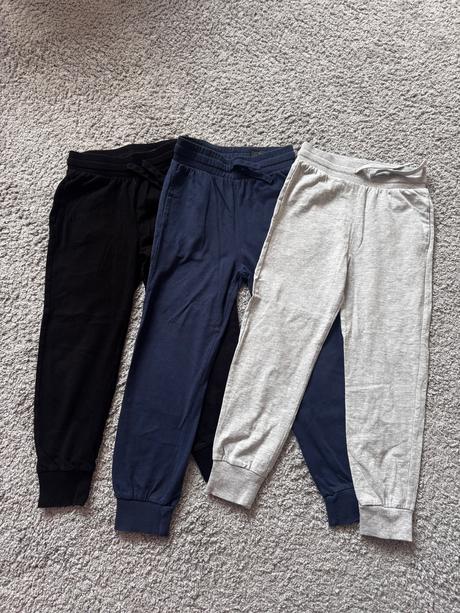 Tepláky h&m 128, 3 ks, bez zateplenia, h&m,128