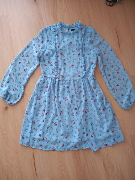 Kvetované šifónové šaty s dlhým rukávom, reserved,158