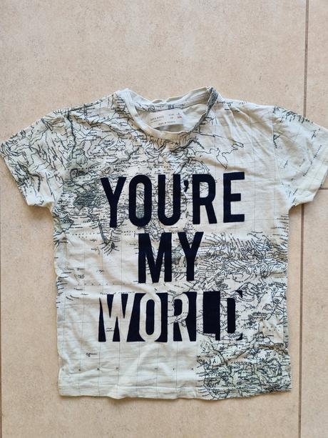 Krásne tričko you are my world, zara,104