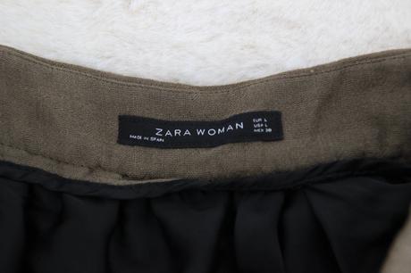 Khaki sukňa, zara l, zara,l