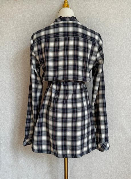 Flanelové kárované minišaty / tunika, tom tailor,s