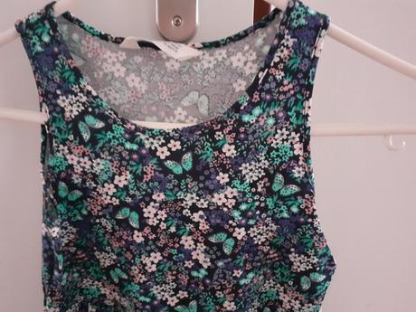 Letne kvietkovane dievcenske saty bez rukavov, h&m,140