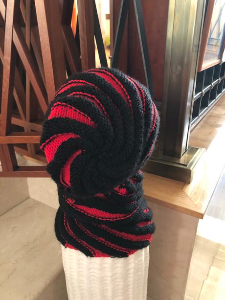 Pletená súprava, čiapka a tunel, 134 - xs