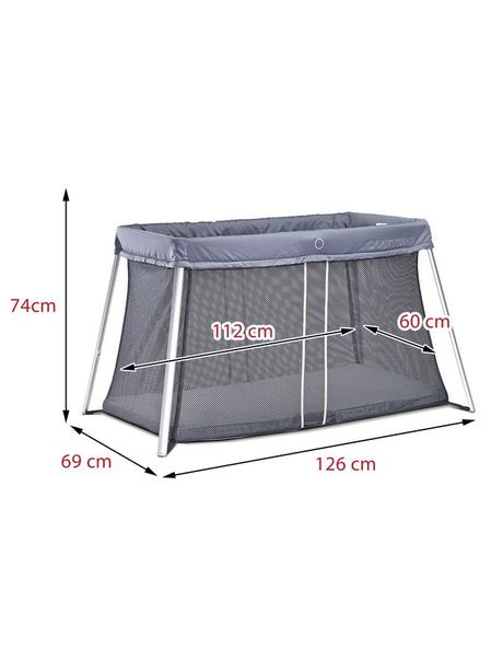 Caretero detská skladacia ohrádka easy grey, šírka (cm): 60,dĺžka (cm): 120