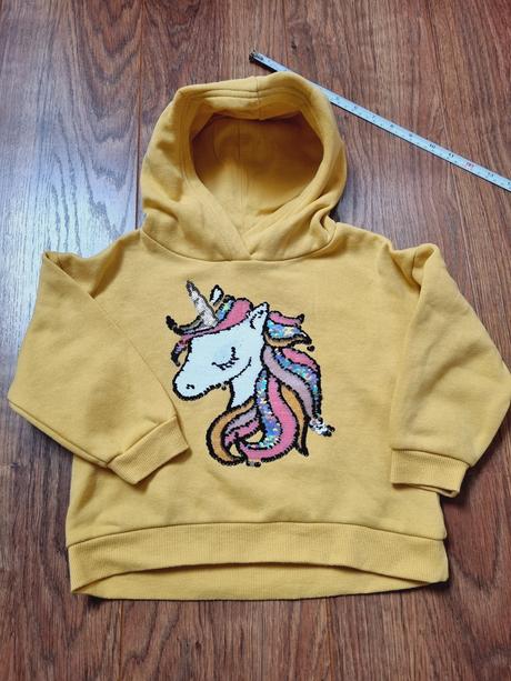 B1886 mikina jednorožec, h&m,104
