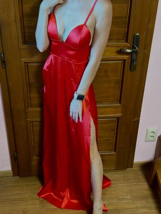 Saténové šaty, xs