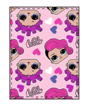 Flísová deka lol hs 4372 ružová,