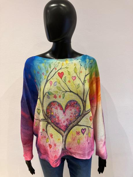 Dámske vzorované svetrové tričko (l), l