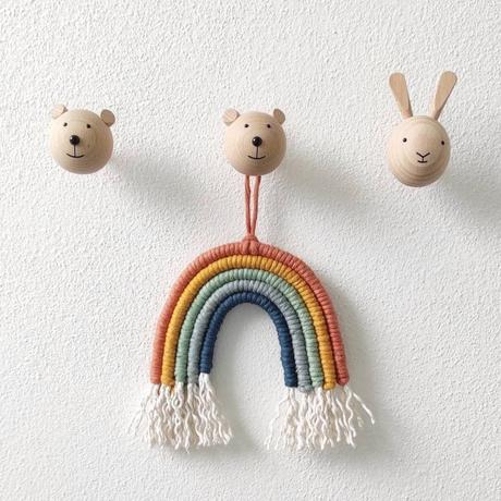 Boho dúha mini - závesná dekorácia, 