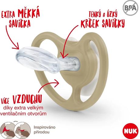 Nuk silikónový cumlík space lev 1ks, 6-18m, nuk