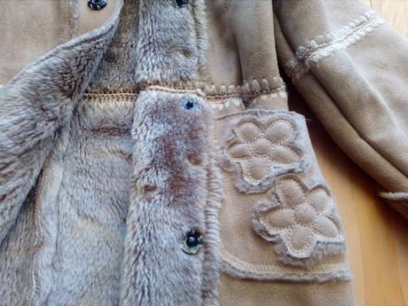 Kožušinový kabátik, benetton,116