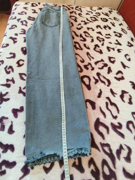 Dámske rifle denim, veľ.m rozmery pridané, stav ak, denim,m