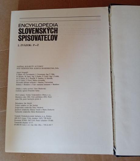 Encyklopédia slovenských spisovateľov 2.časť p-ž, 