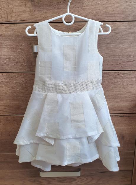 Šaty bielozlaté 116/122, 116