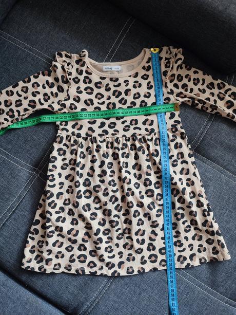 Šaty dlhý rukáv leopardí vzor sinsay veľ. 110, sinsay,110