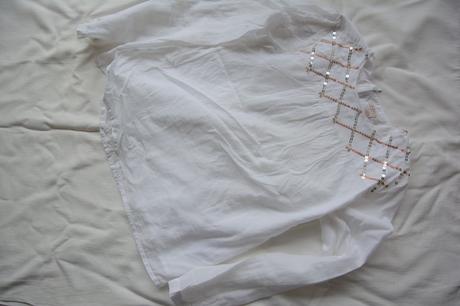 Elegantný biely top s flitrami, esprit,140