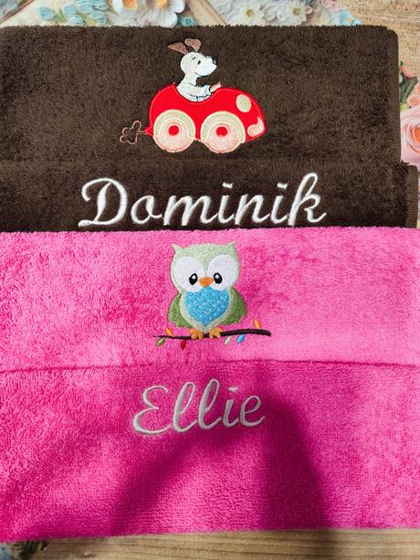 Vyšívané uteráčiky s menom podľa želania, 