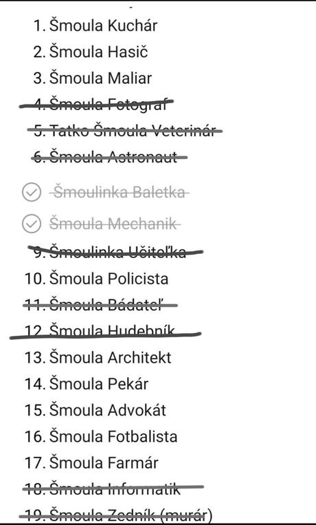 Šmolkovia povolania sveta celá edícia, 