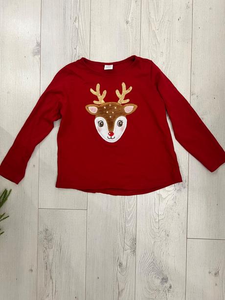 Vianočné nenosené tričko, h&m,122