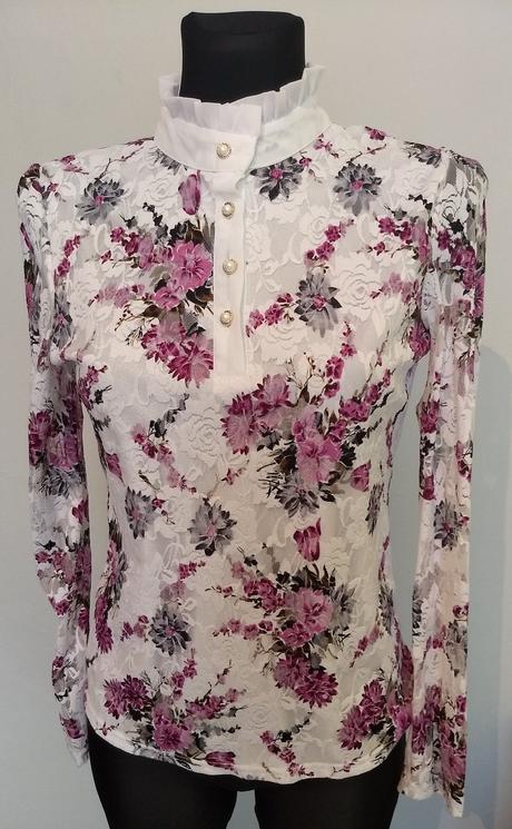 Luxusná blúzka s krajkou, l