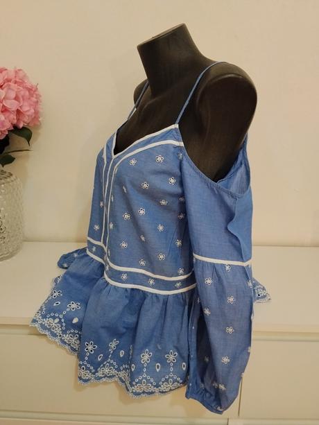 Miss selfridge bavlnená vyšívaná blúzka, miss selfridge,38