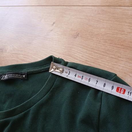 Zelený bavlnený crop top zara, zara,m