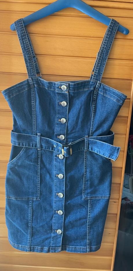 Rifľové šaty, h&m,40