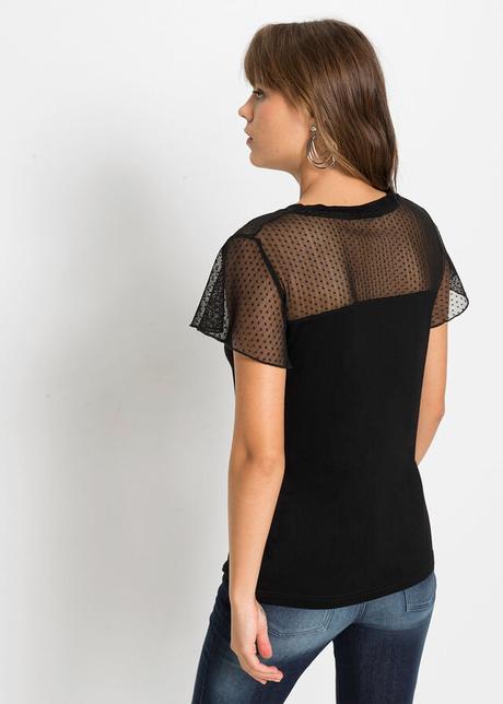 Čierny top  / blúzka, bonprix,46