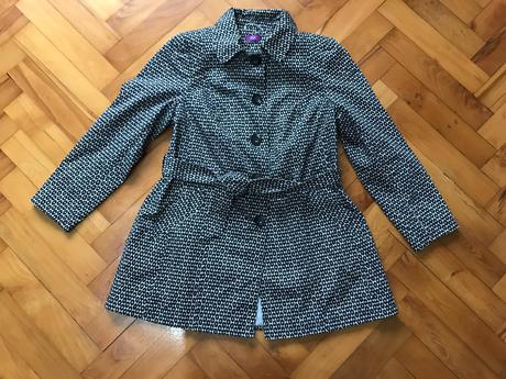 Dámsky krásny kabát - čiernobiely, f&f,44