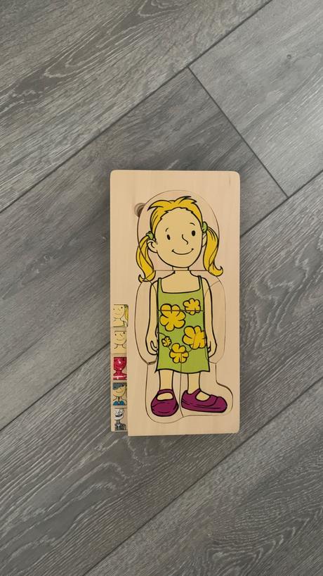 Drevené puzzle / vkladačka goki - ľudské telo, 