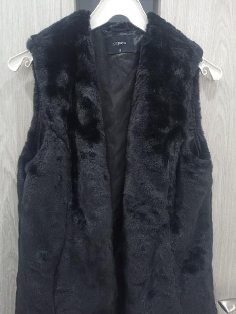 Dámska čierna vesta, papaya,s