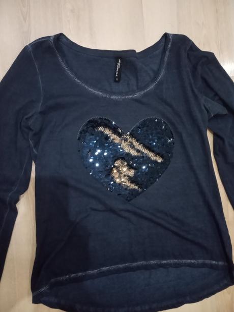 Tričko s ligotavym srdiečkom, m