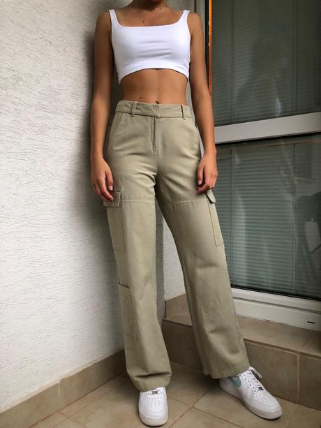 H&m khaki nohavice, h&m,34