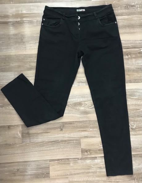 Dámske ľahučké tenké čierne nohavice, l