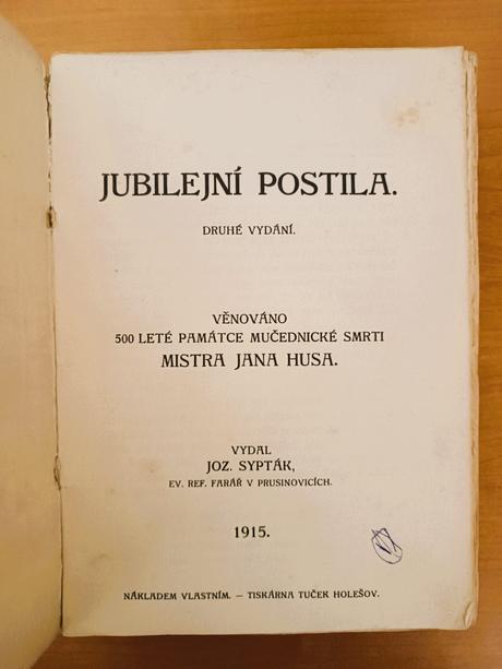 Jozef sypták - jubilejní postila (1915), 
